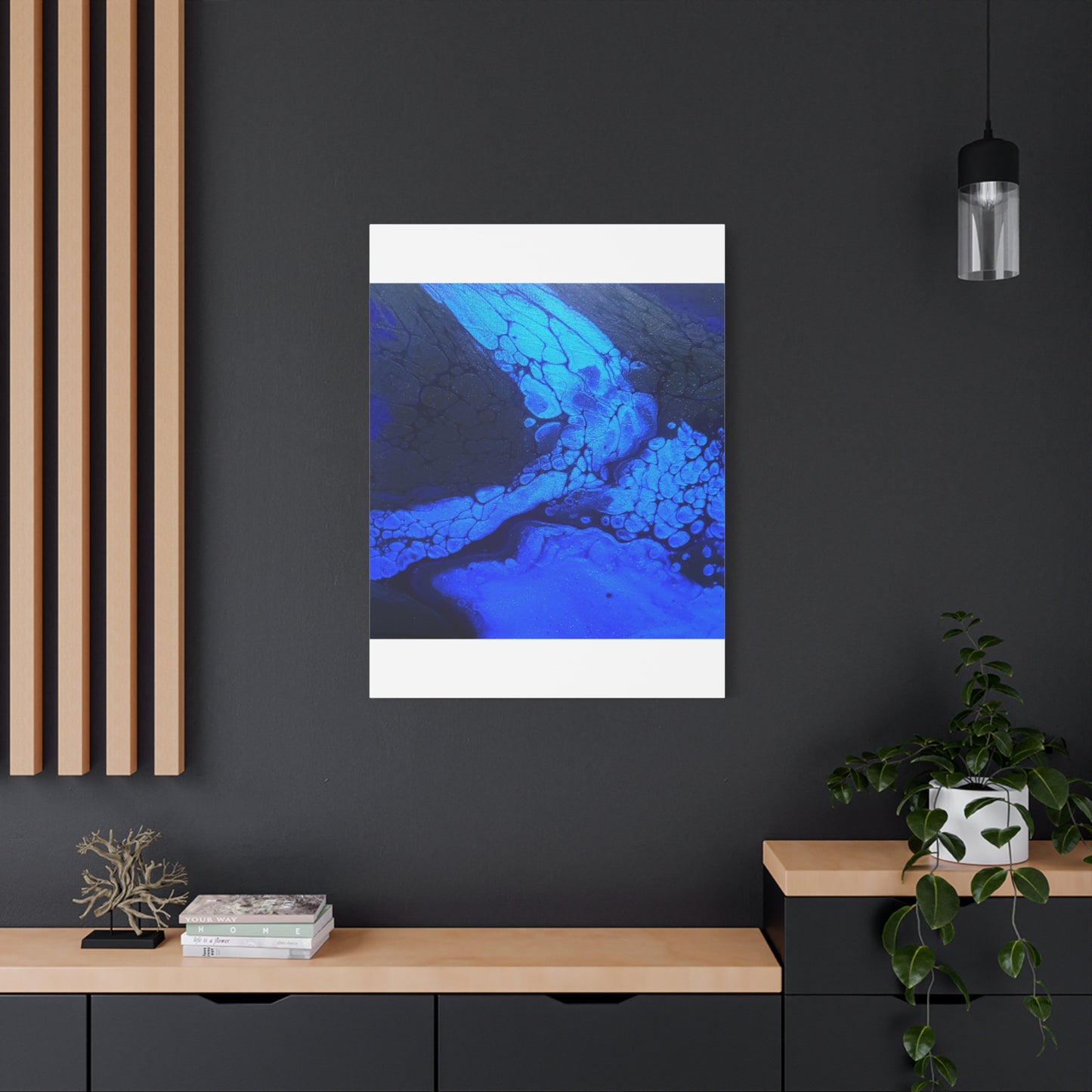 Abstract Blue Ocean Canvas Print — Matte Stretched Wall Art