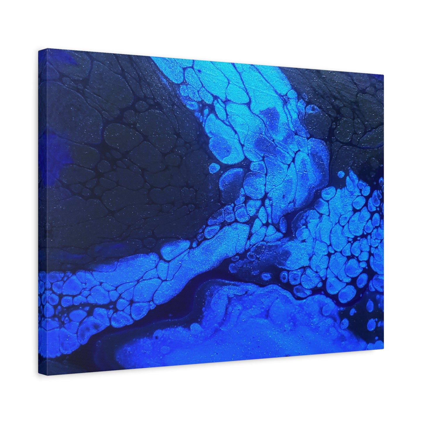 Abstract Blue Ocean Canvas Print — Matte Stretched Wall Art