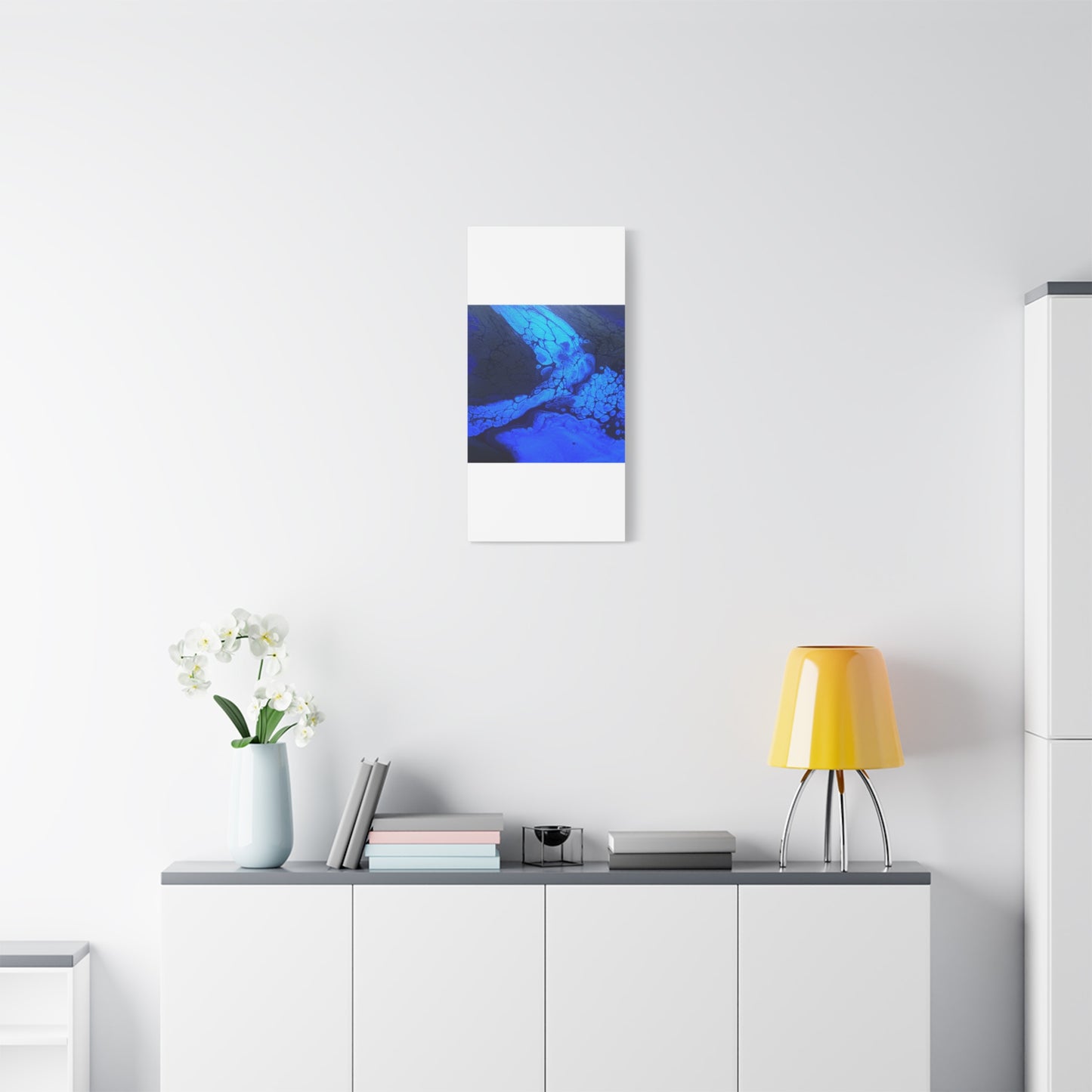 Abstract Blue Ocean Canvas Print — Matte Stretched Wall Art
