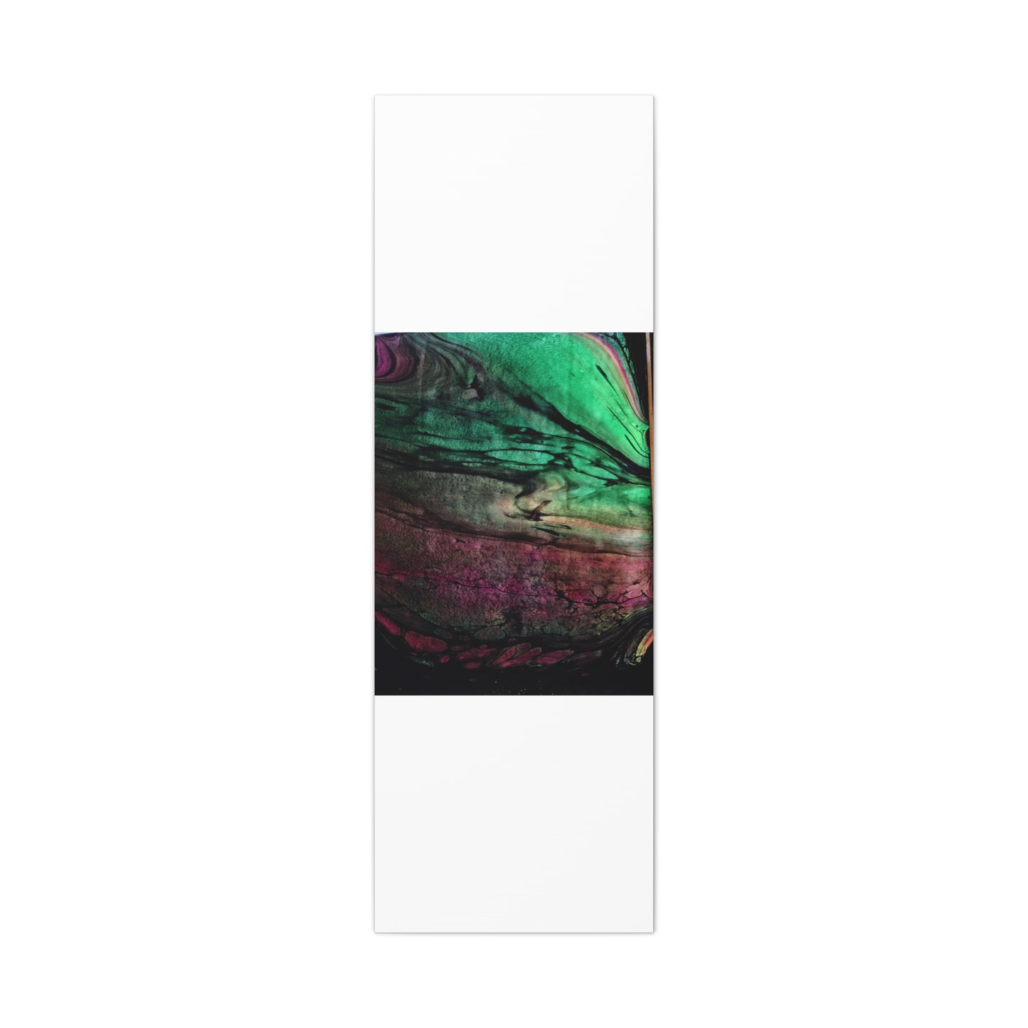 flame tempered pour - Abstract Teal & Magenta Canvas Wall Art — Matte Stretched 1.25"