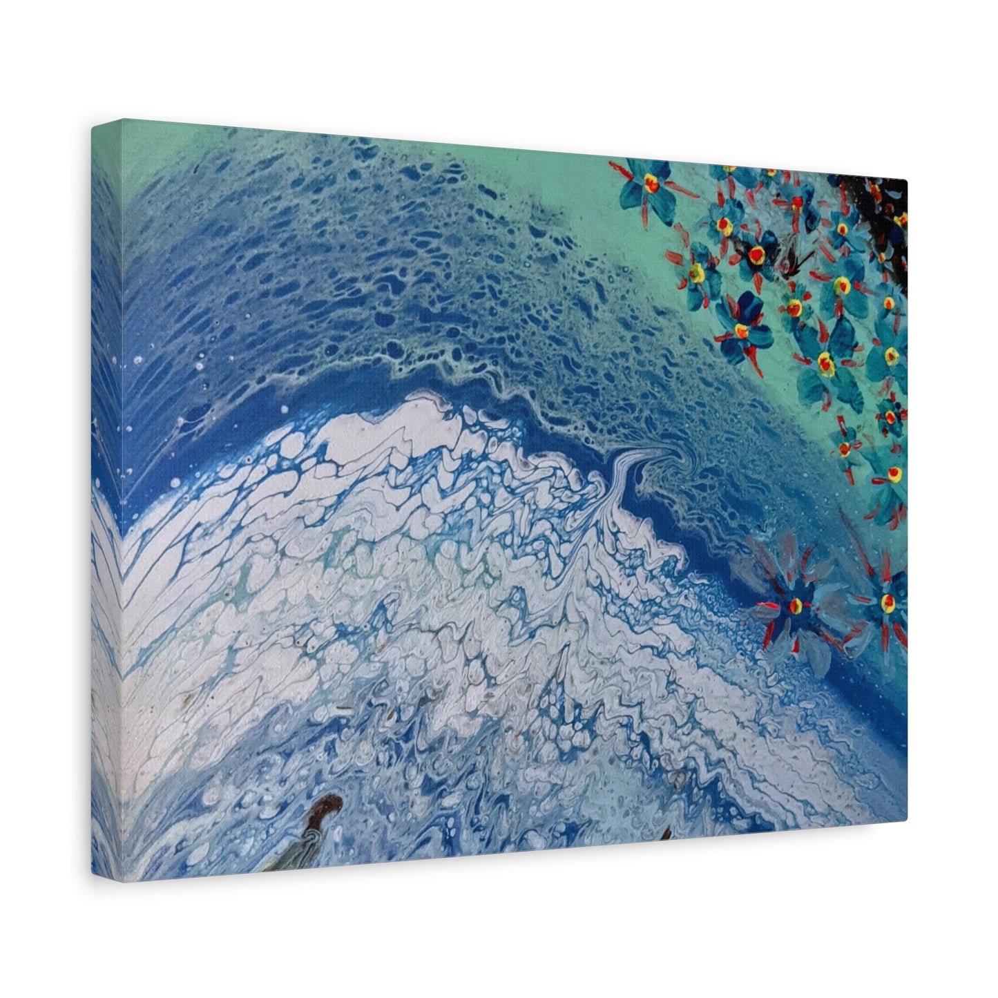 floetrol&flowers - Abstract Matte Canvas Print — Floral Accents Stretched Wall Art