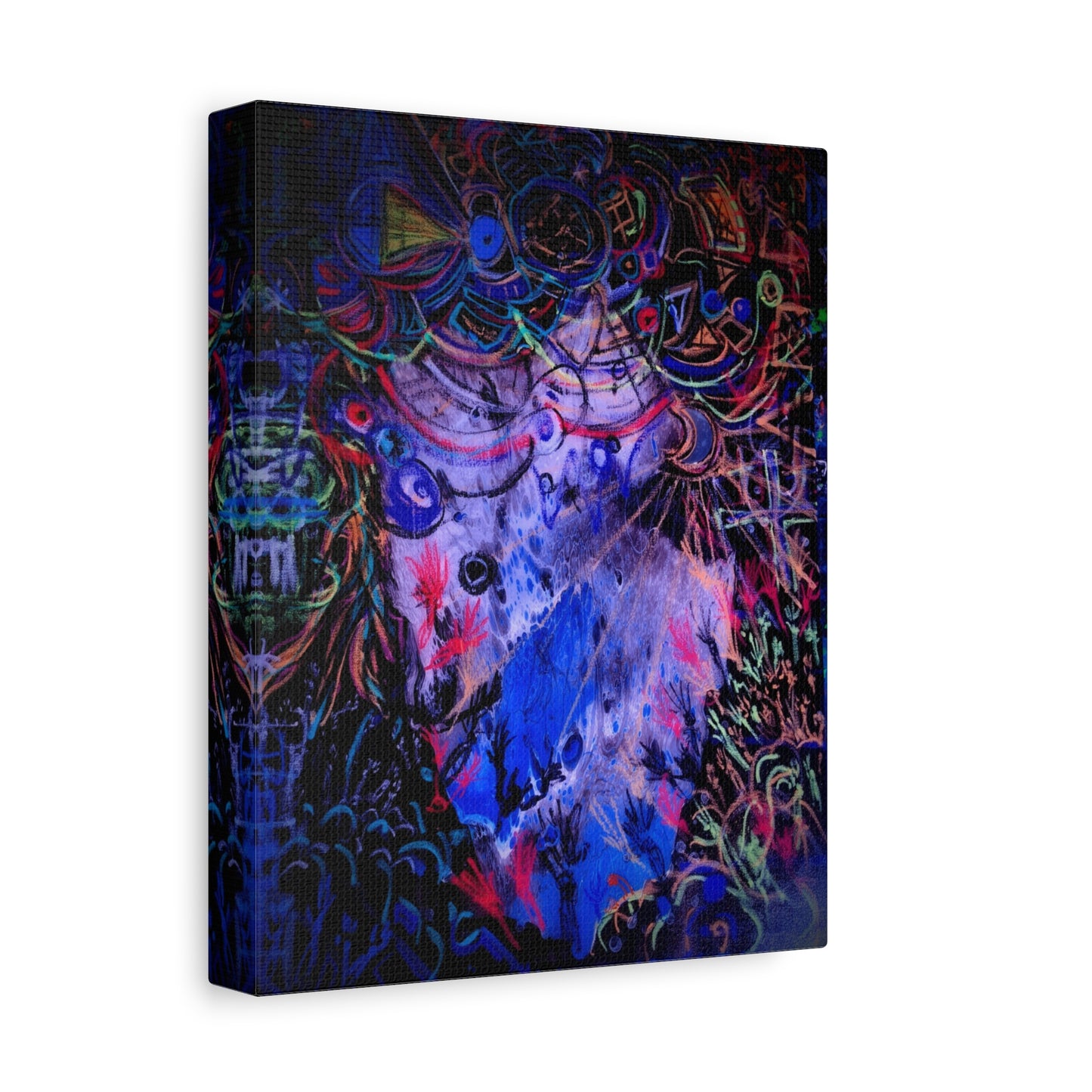 soul_extractions - Abstract Neon Canvas Art - Vibrant Psychedelic Wall Decor