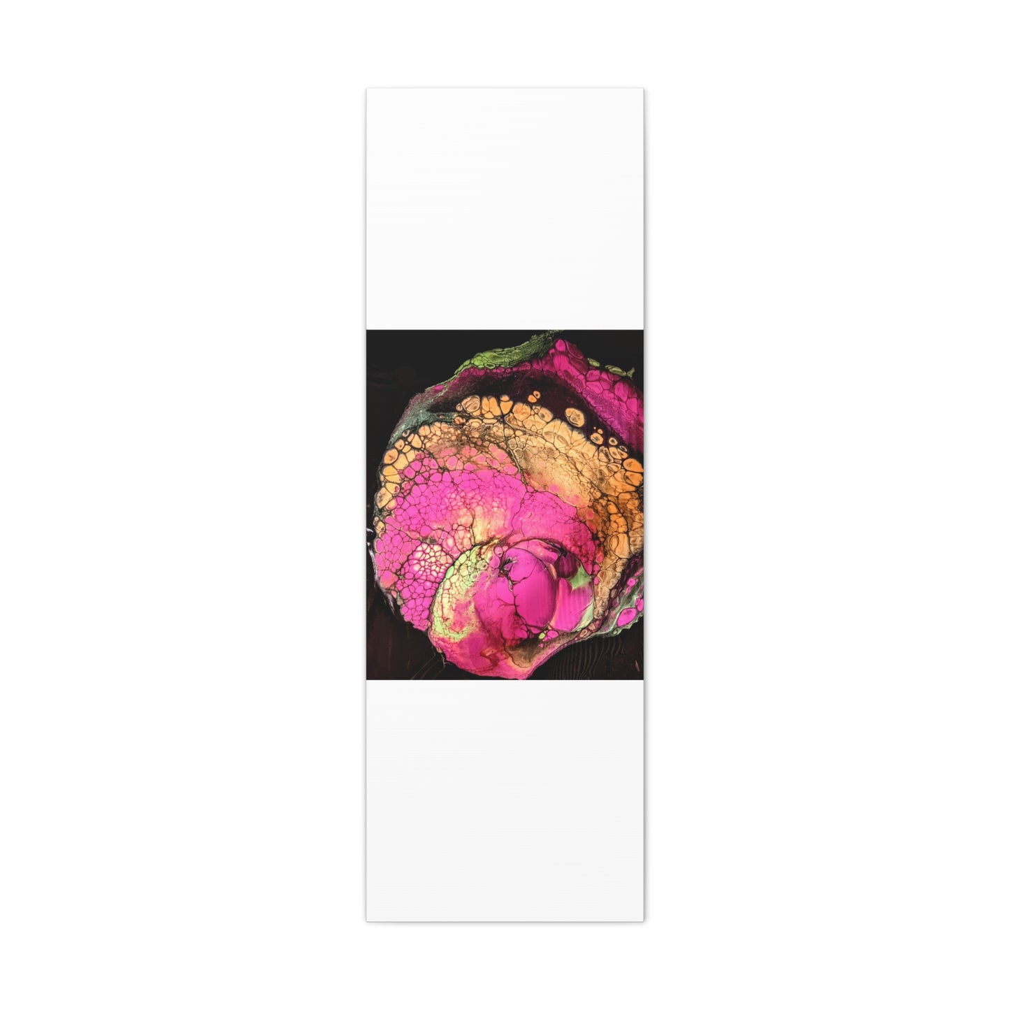 Abstract Pink & Gold Fluid Art Canvas