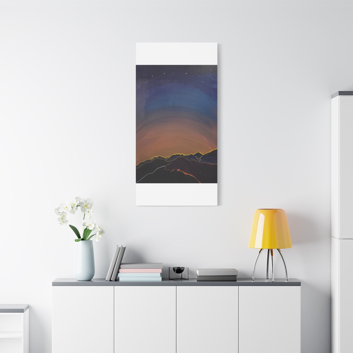 Sunset Mountain Canvas Wall Art - first light — Matte Stretched Landscape Print