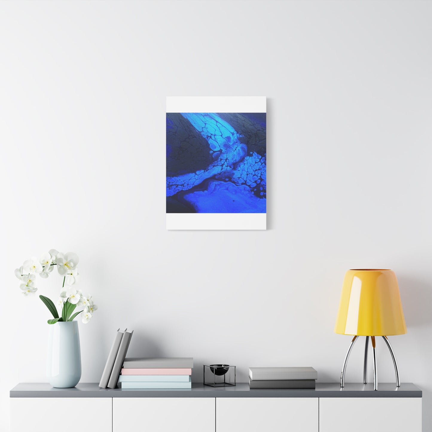 Abstract Blue Ocean Canvas Print — Matte Stretched Wall Art