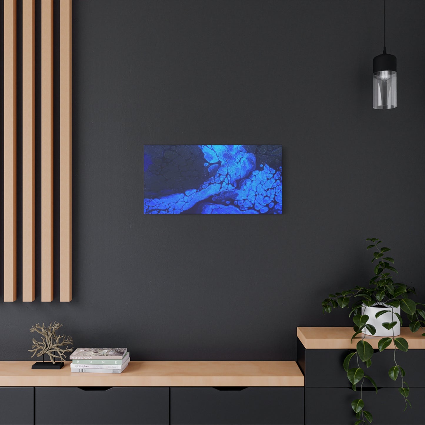 Abstract Blue Ocean Canvas Print — Matte Stretched Wall Art