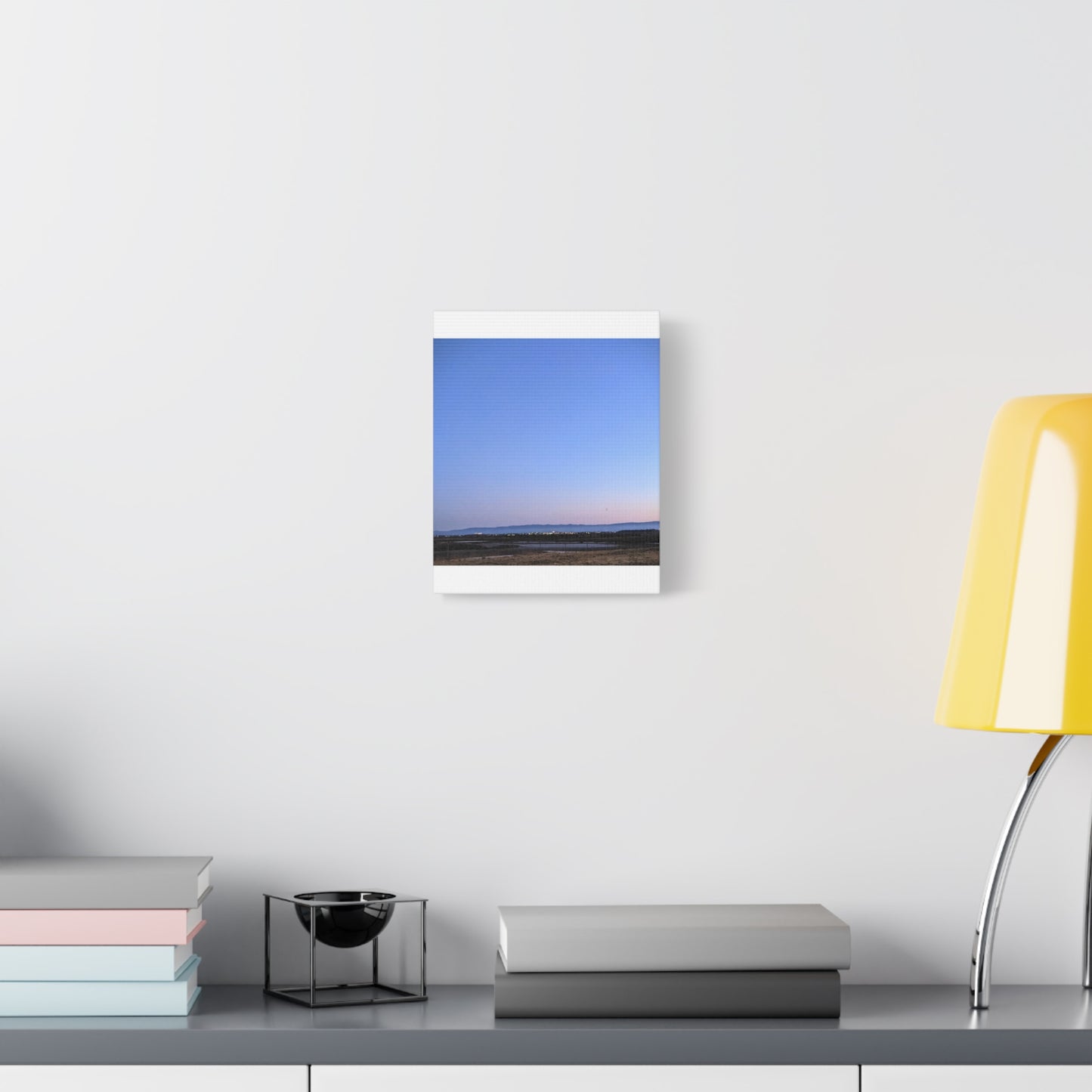 Serene Blue Horizon Matte Canvas Print — Stretched Wall Art