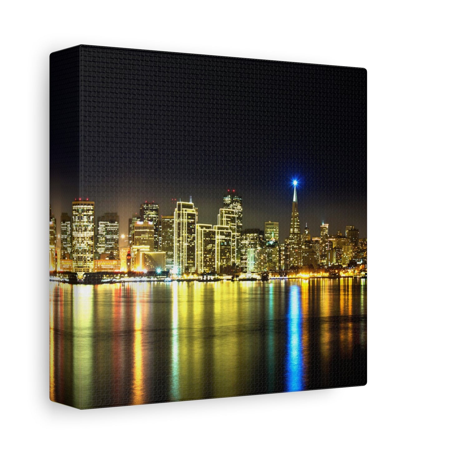 San Francisco Night Skyline Matte Canvas Print — Stretched 1.25"