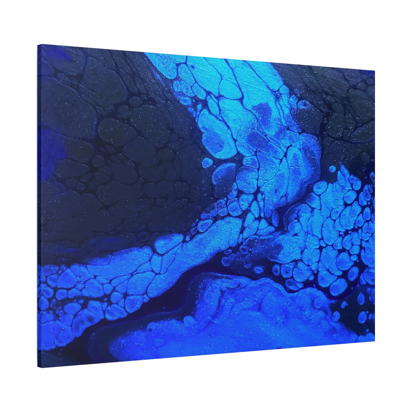 Abstract Blue Ocean Canvas Print — Matte Stretched Wall Art