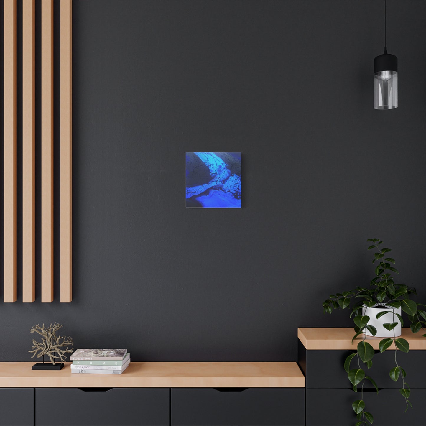 Abstract Blue Ocean Canvas Print — Matte Stretched Wall Art