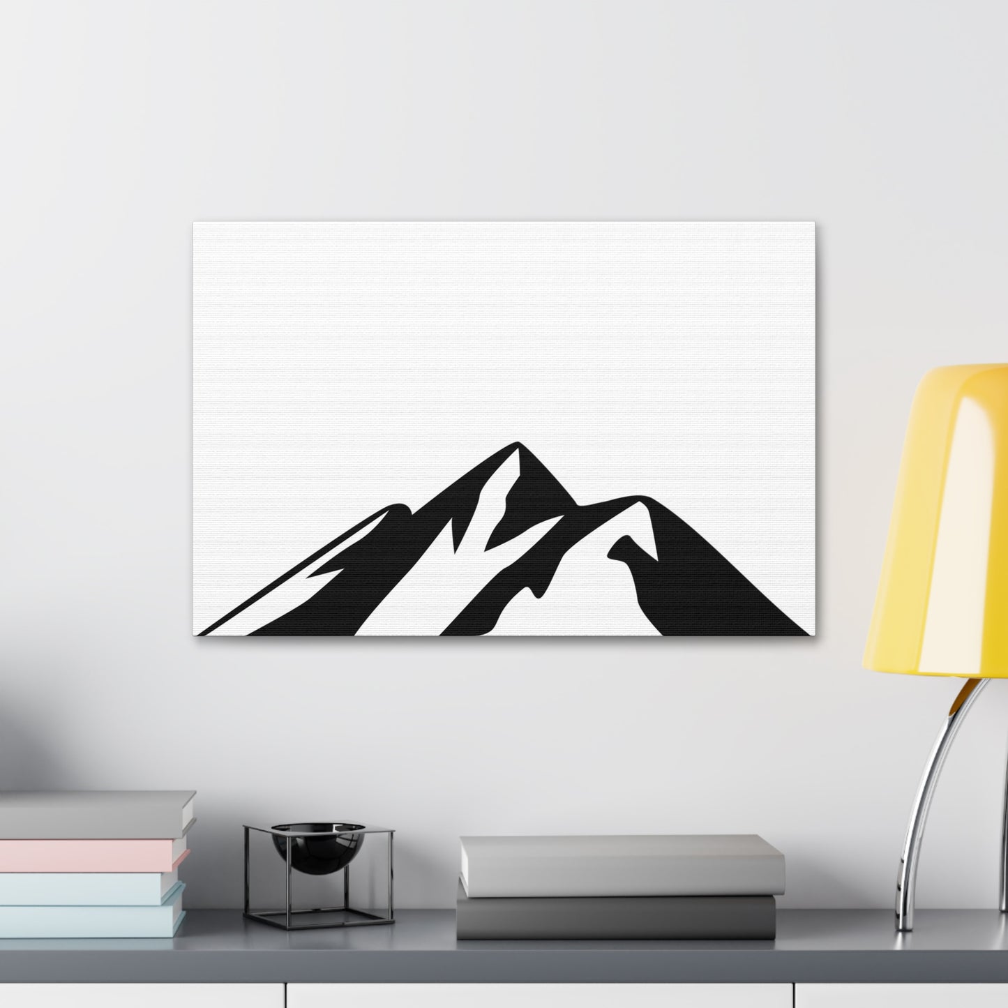 mountains002 - Mountain Silhouette Canvas Art