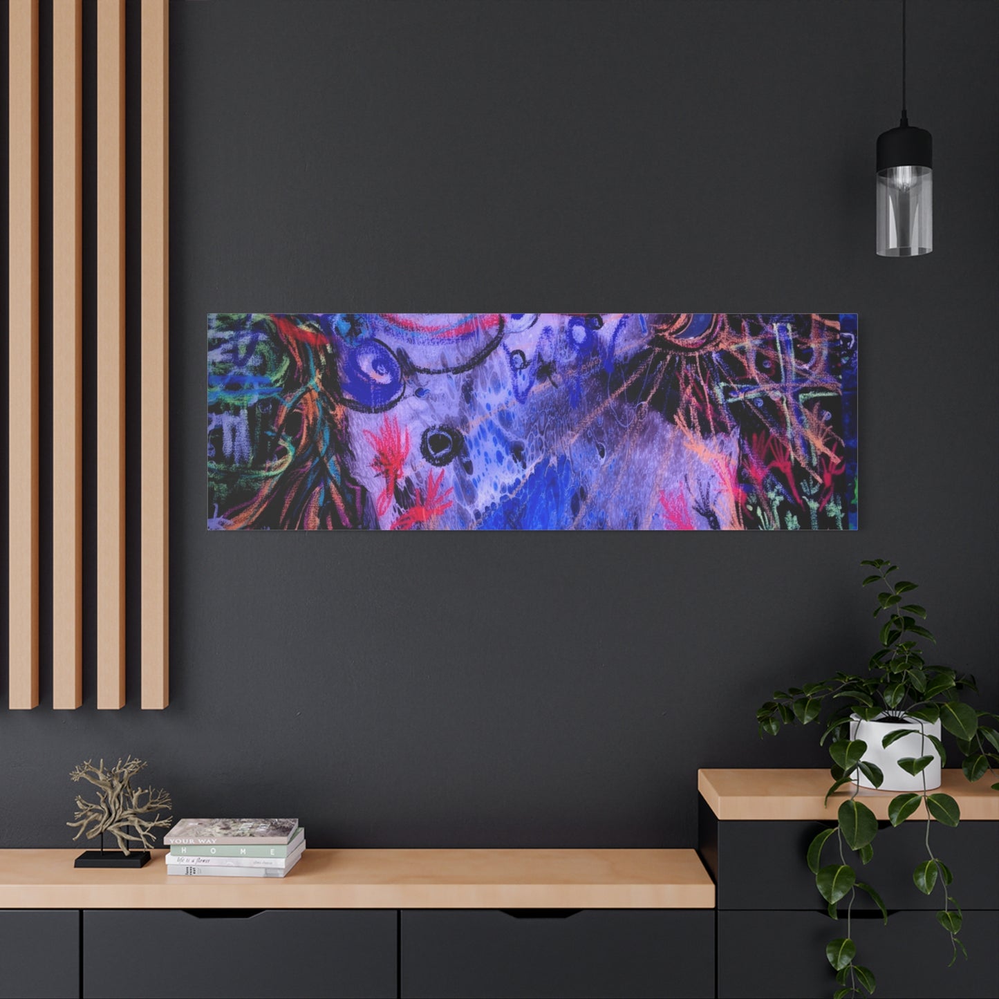 soul_extractions - Abstract Neon Canvas Art - Vibrant Psychedelic Wall Decor