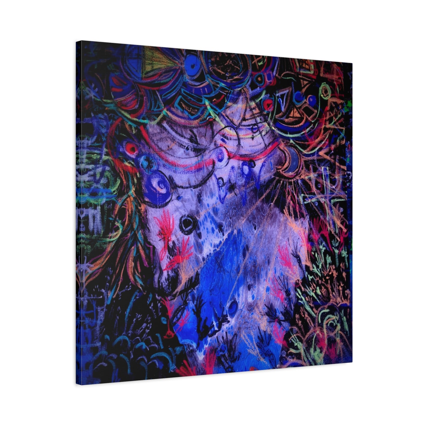 soul_extractions - Abstract Neon Canvas Art - Vibrant Psychedelic Wall Decor