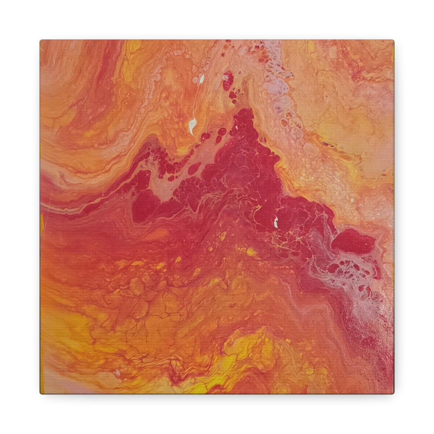 Abstract Pepto Popured - Sunset Swirl Matte Canvas Art - Stretched 1.25"