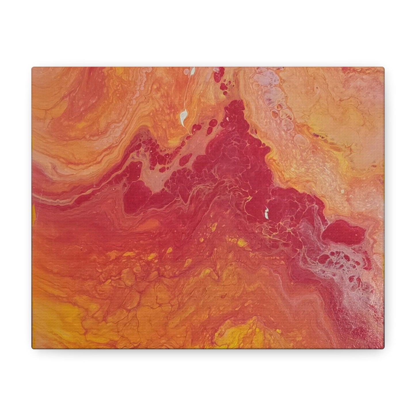 Abstract Pepto Popured - Sunset Swirl Matte Canvas Art - Stretched 1.25"