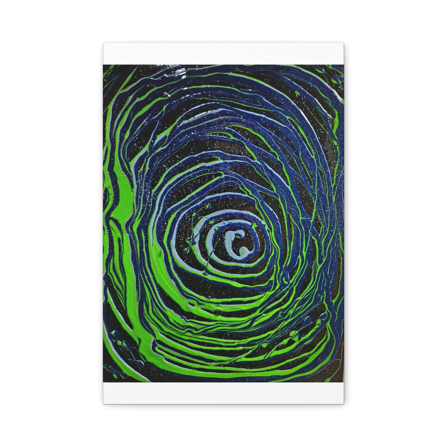 Abstract Green Swirl Matte Canvas Art — Stretched 1.25" Wall Décor