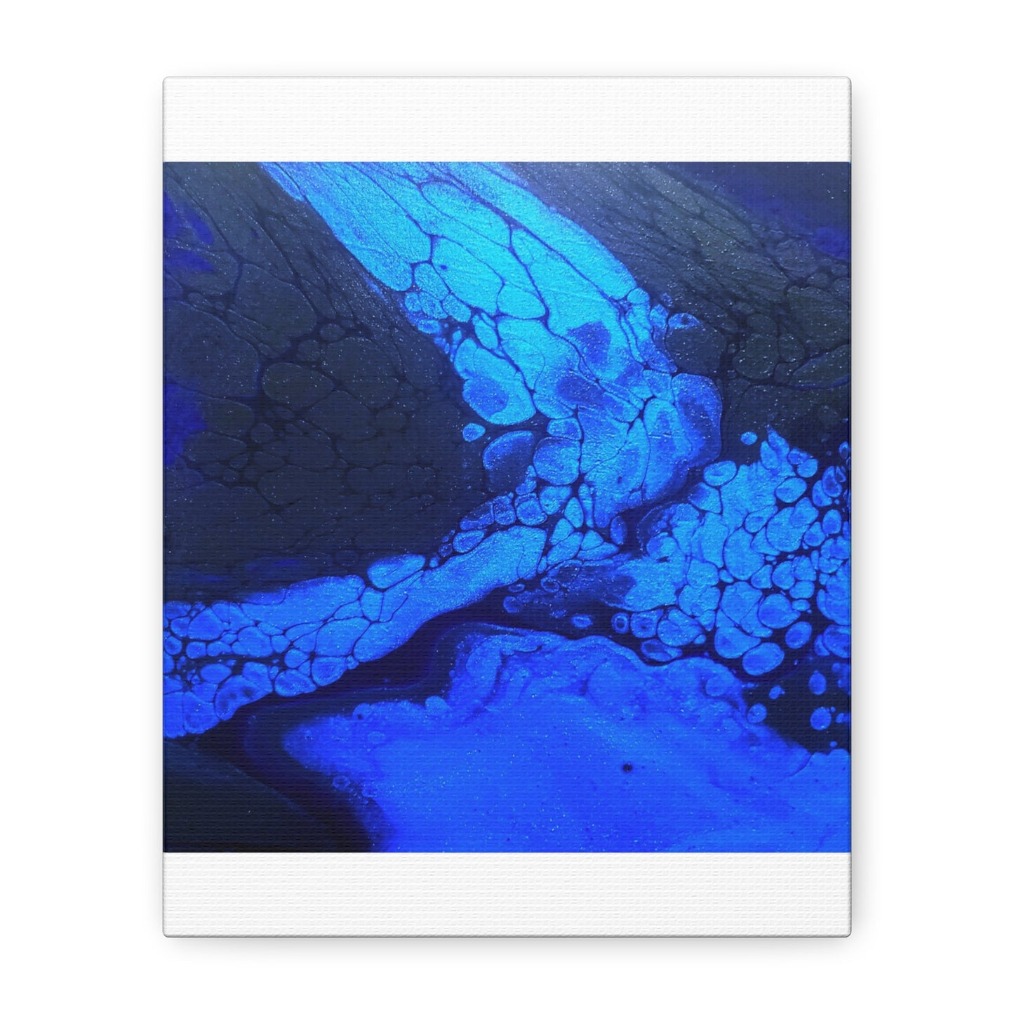 Abstract Blue Ocean Canvas Print — Matte Stretched Wall Art