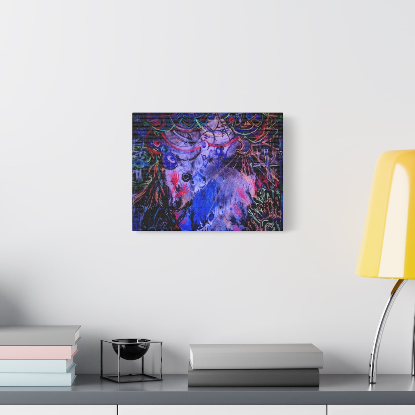 soul_extractions - Abstract Neon Canvas Art - Vibrant Psychedelic Wall Decor