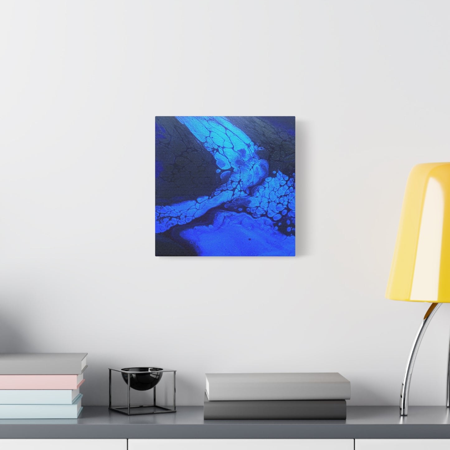 Abstract Blue Ocean Canvas Print — Matte Stretched Wall Art