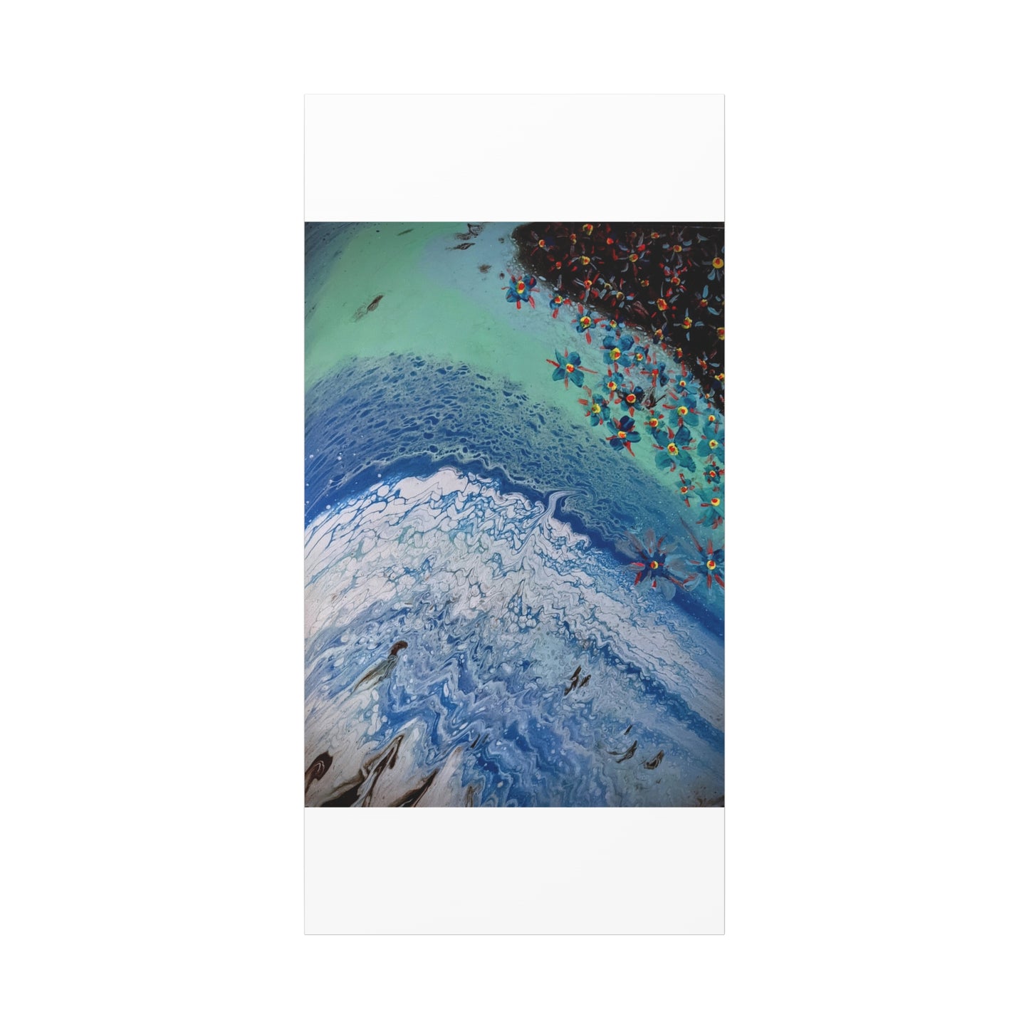 floetrol&flowers - Abstract Matte Canvas Print — Floral Accents Stretched Wall Art