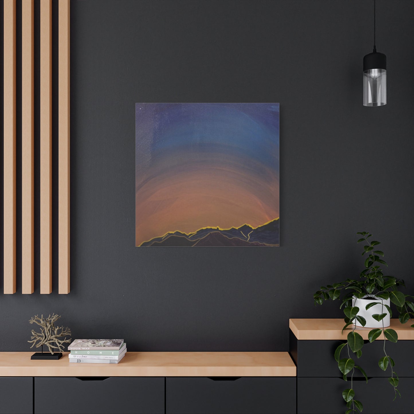 Sunset Mountain Canvas Wall Art - first light — Matte Stretched Landscape Print
