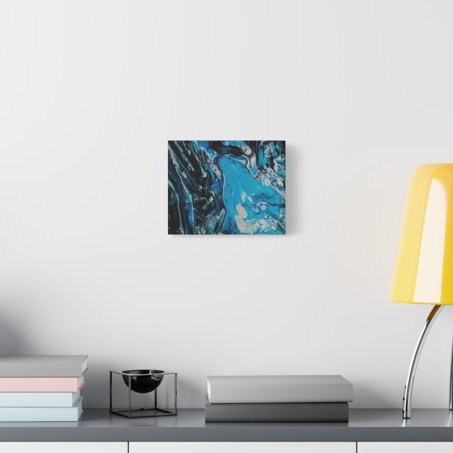 Blue Ocean Abstract Matte Canvas Print — Stretched Wall Art