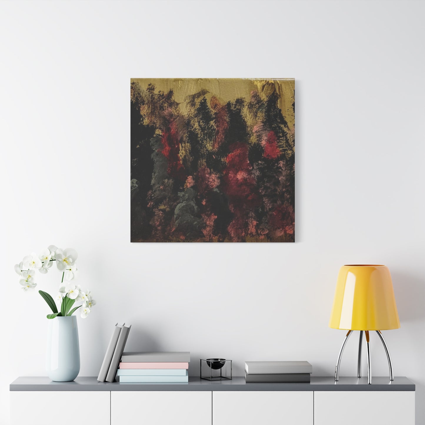 Autumn Forest Nightscape Matte Canvas Print — Stretched 1.25"