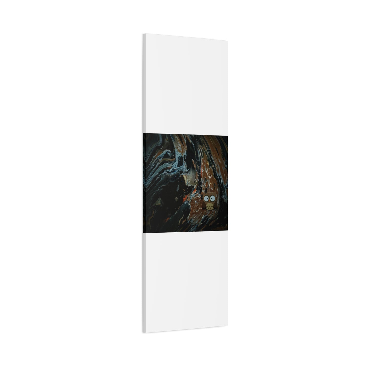 Abstract Swirl Owl Matte Canvas Print