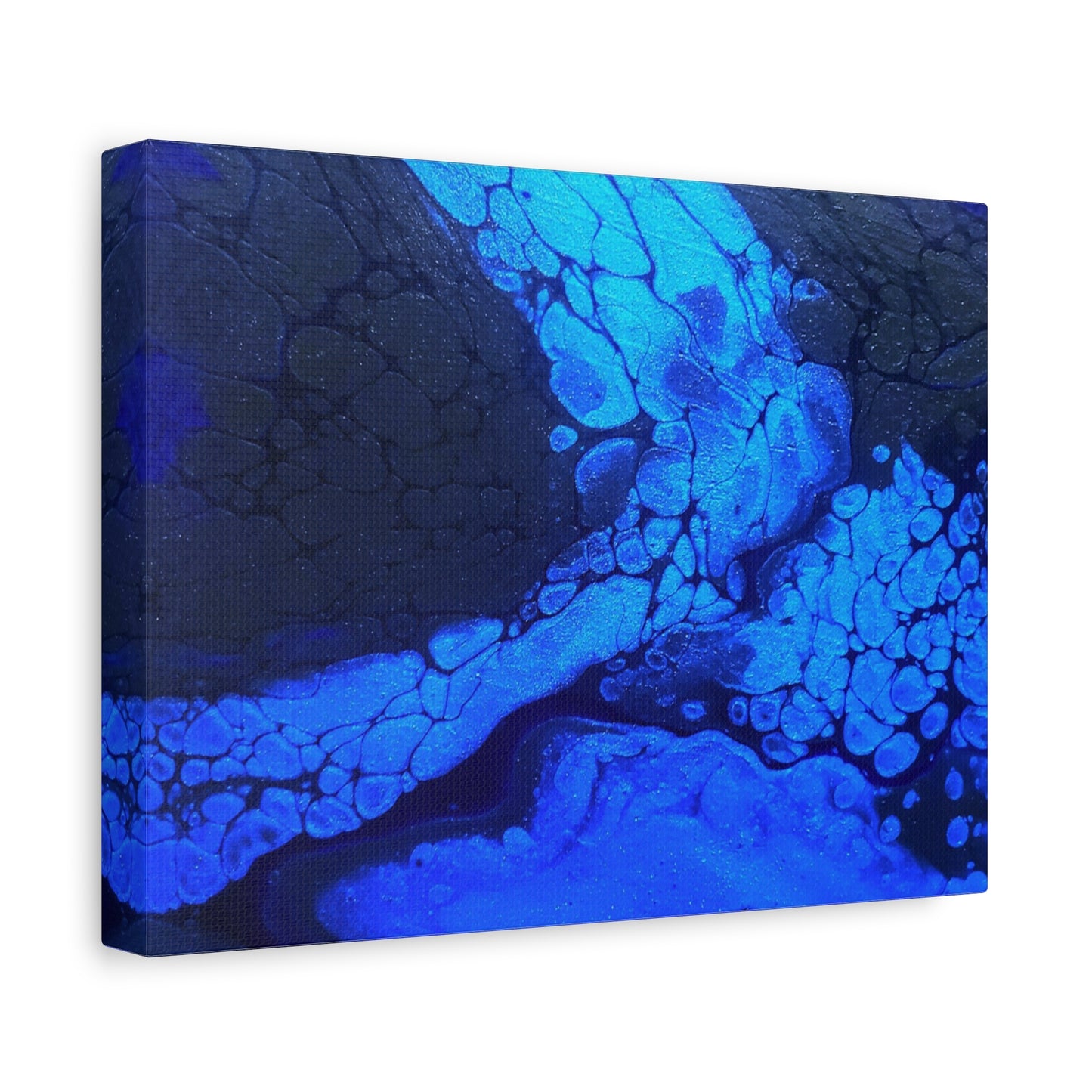 Abstract Blue Ocean Canvas Print — Matte Stretched Wall Art
