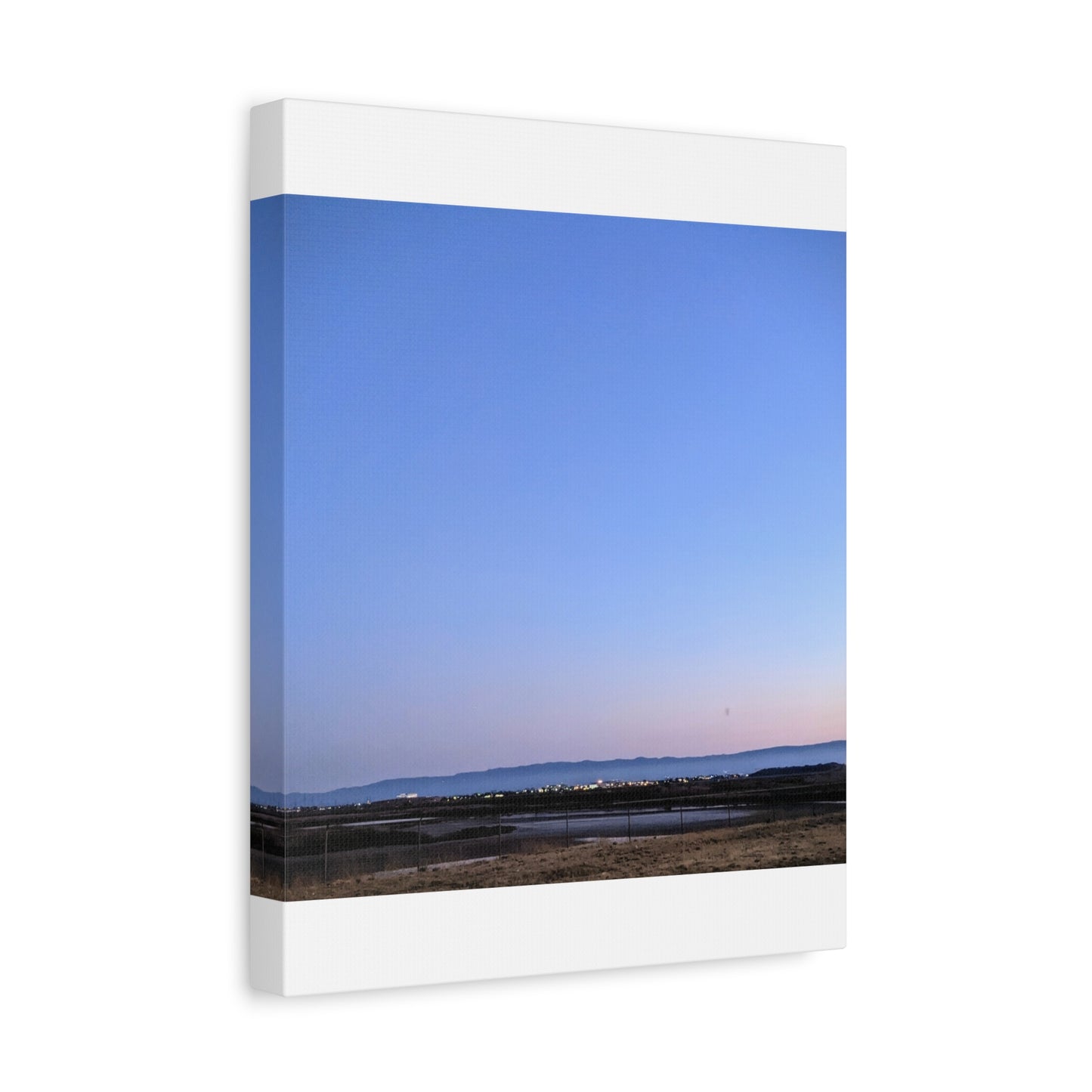 Serene Blue Horizon Matte Canvas Print — Stretched Wall Art