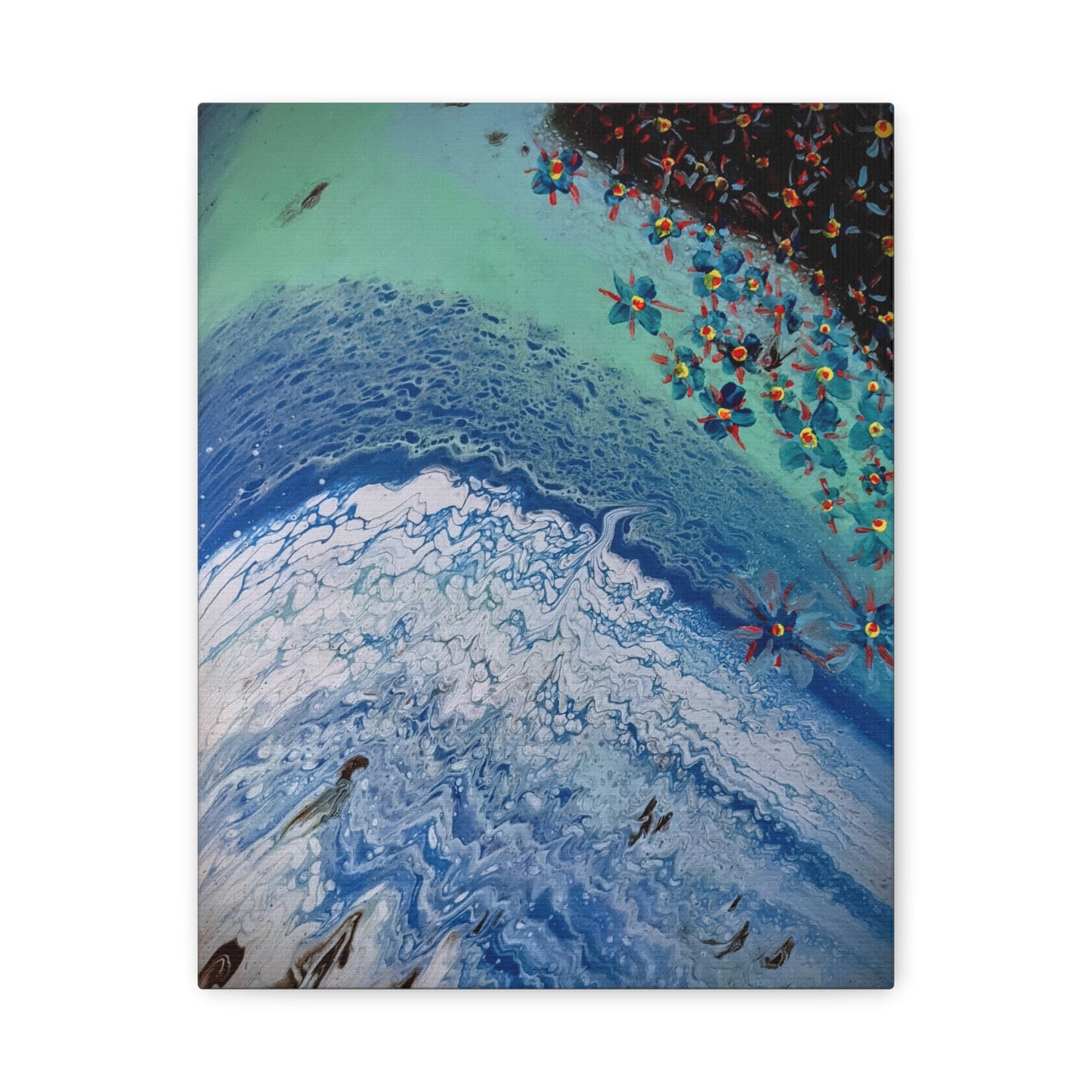 floetrol&flowers - Abstract Matte Canvas Print — Floral Accents Stretched Wall Art