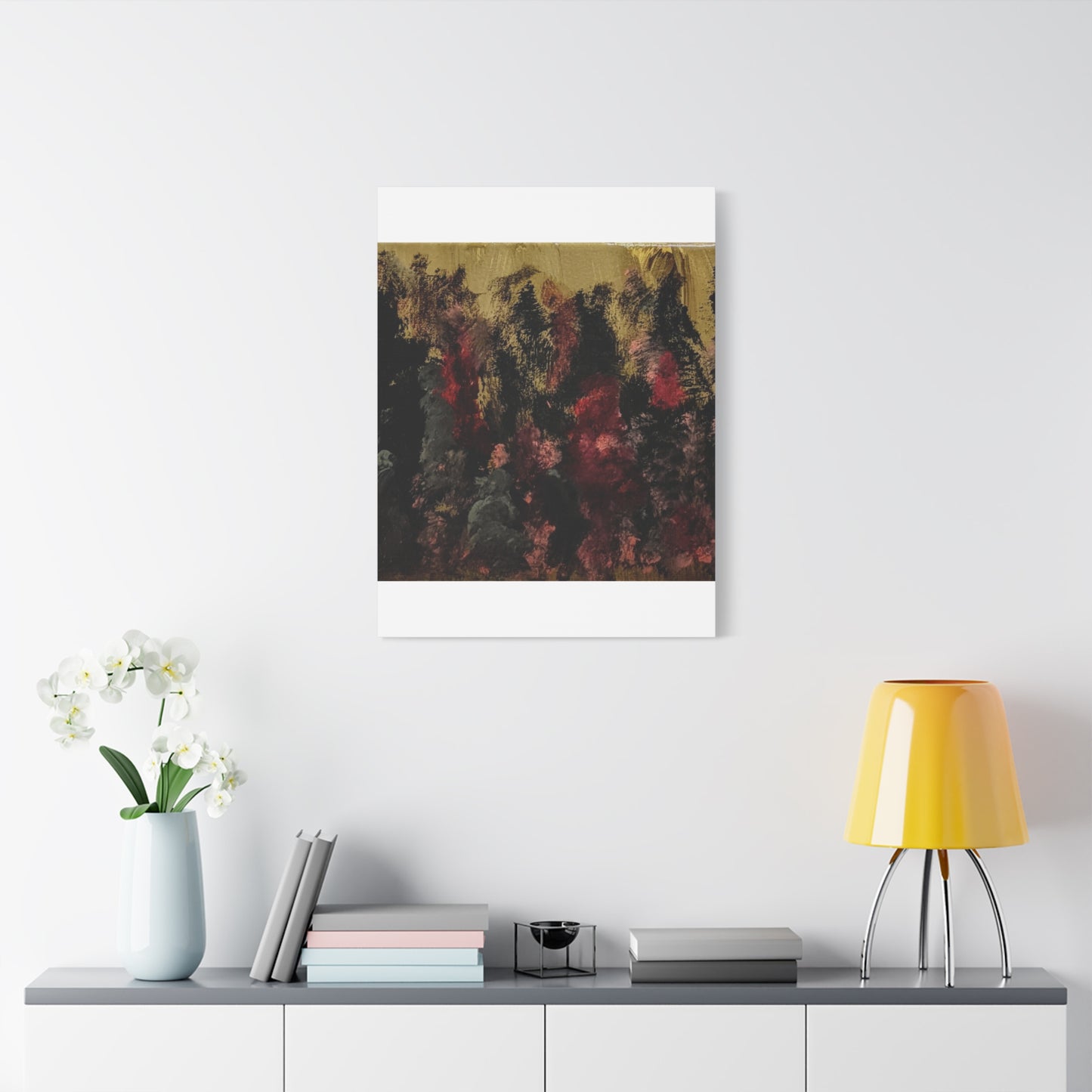 Autumn Forest Nightscape Matte Canvas Print — Stretched 1.25"