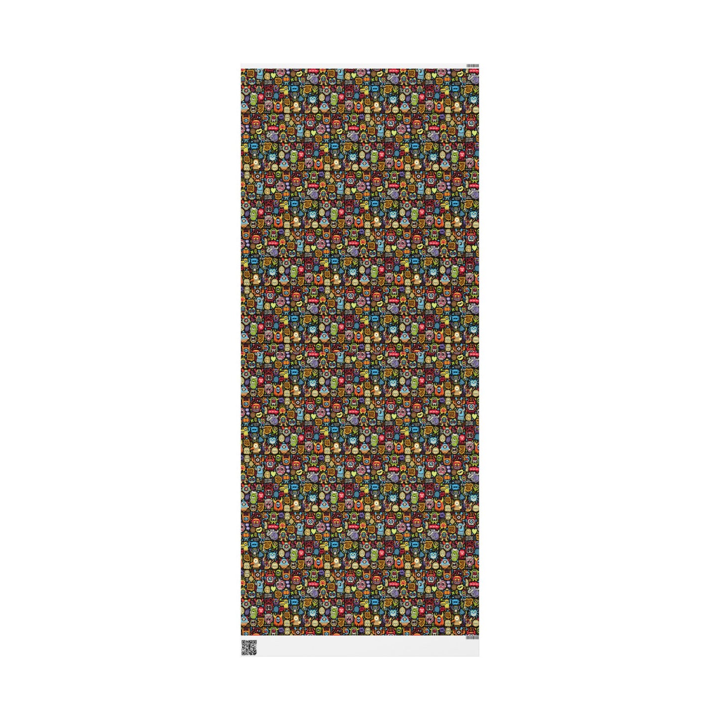 Wrapping Paper - Colorful Neon Emoji Doodles Gift Wrap (Halloween & Birthday)