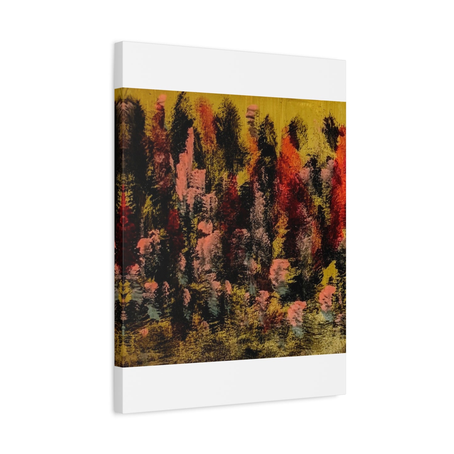 Autumn Forest Abstract — Matte Stretched Canvas