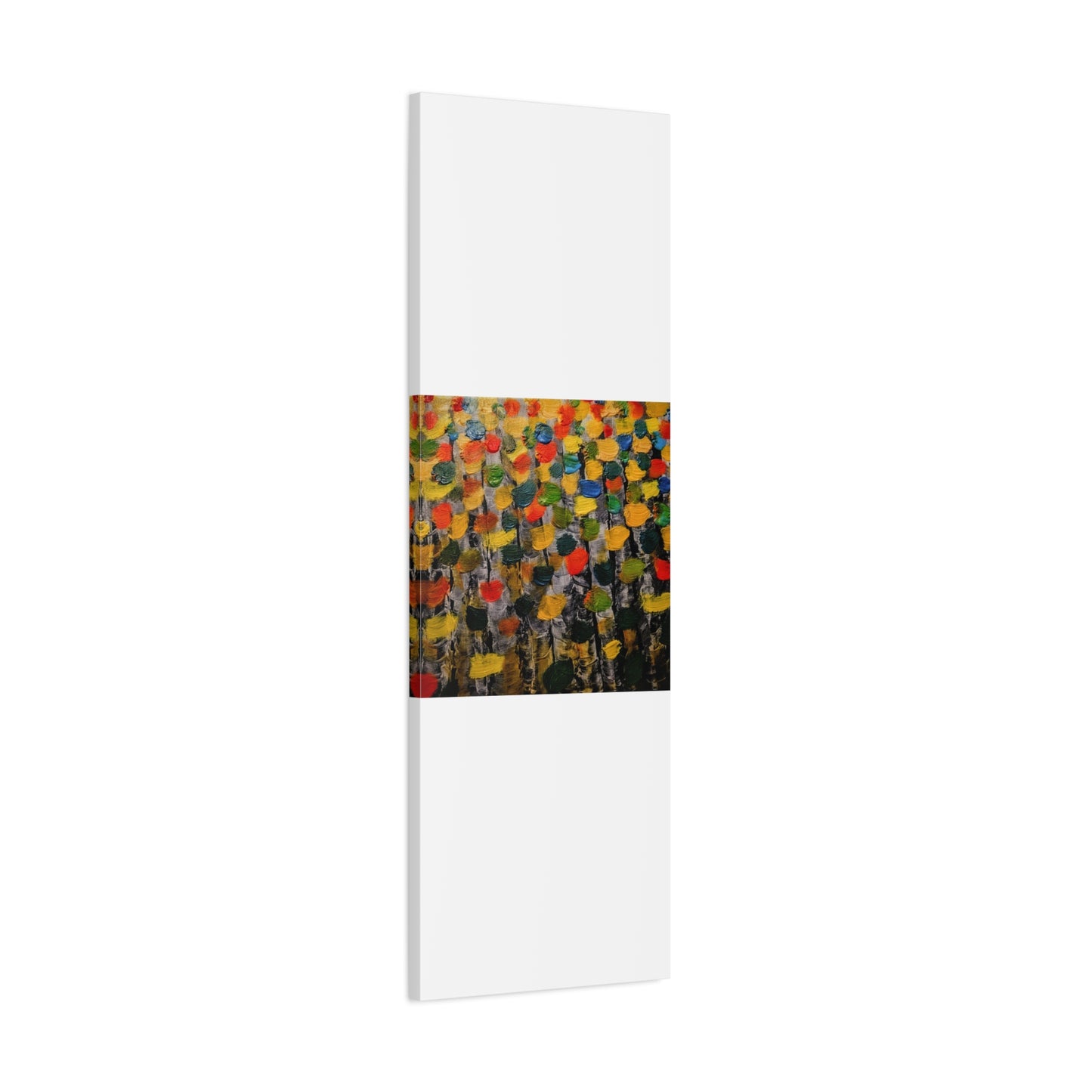 birch trees with color strokes - Abstract Color Bloom Matte Canvas Wall Art — Stretched 1.25"