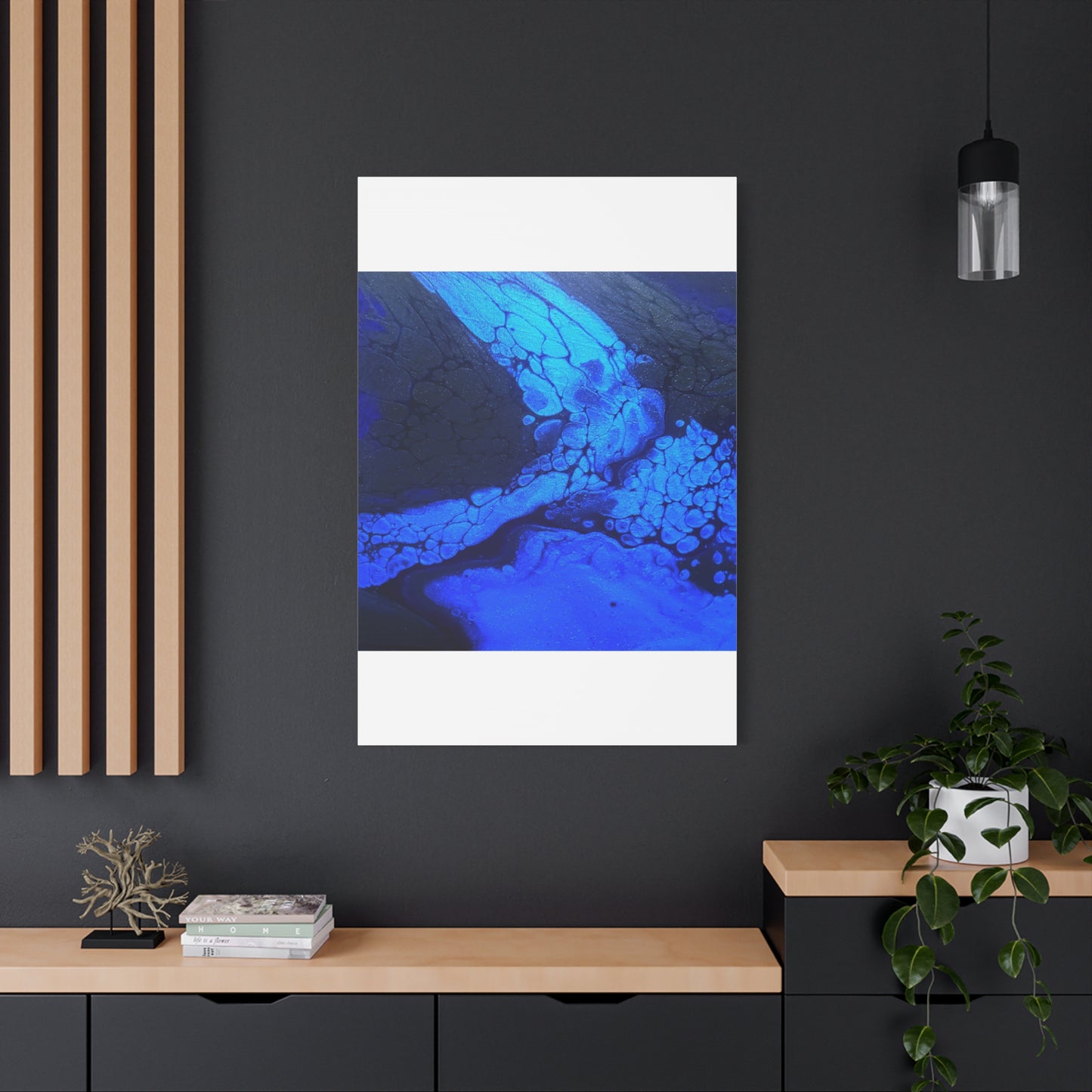 Abstract Blue Ocean Canvas Print — Matte Stretched Wall Art