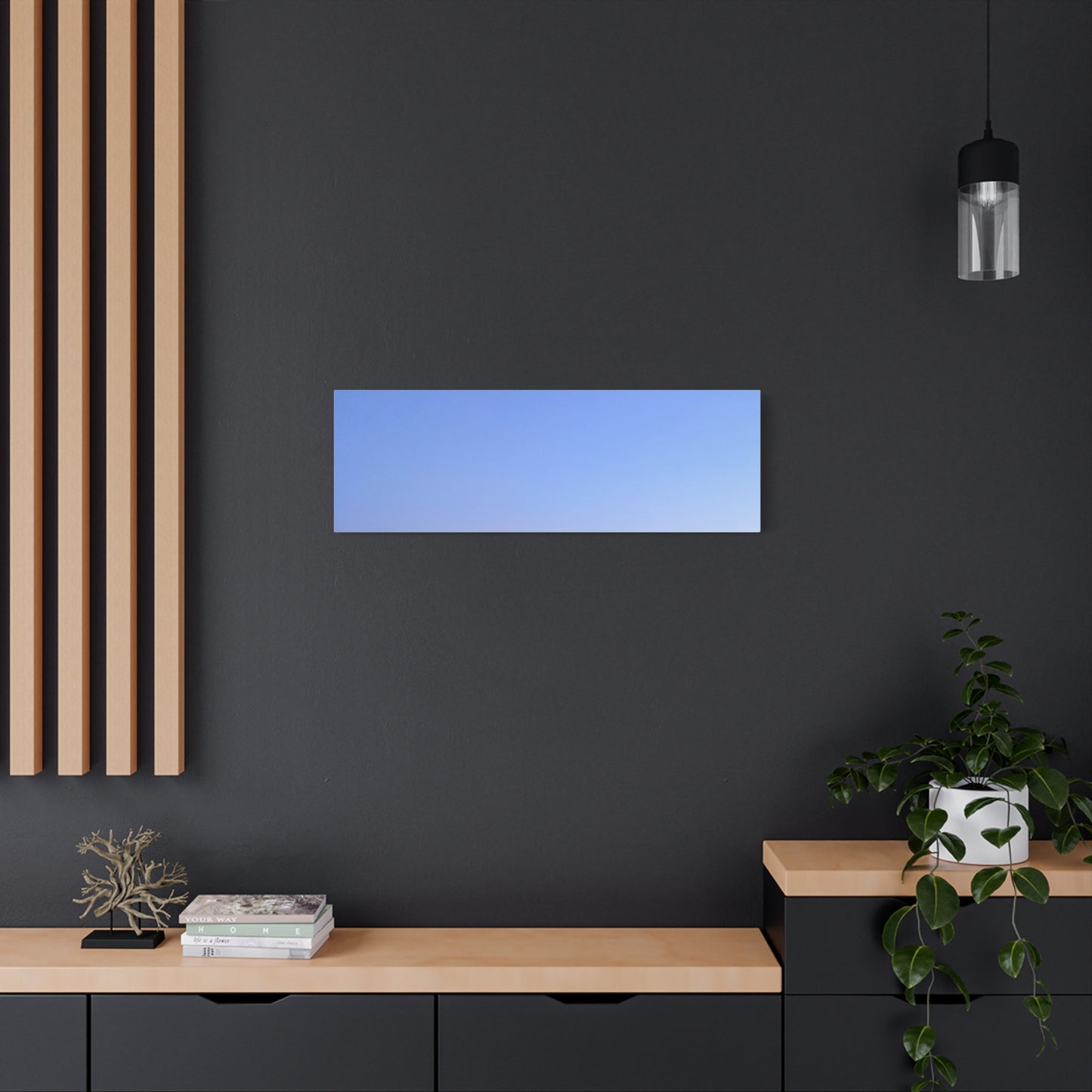 Serene Blue Horizon Matte Canvas Print — Stretched Wall Art