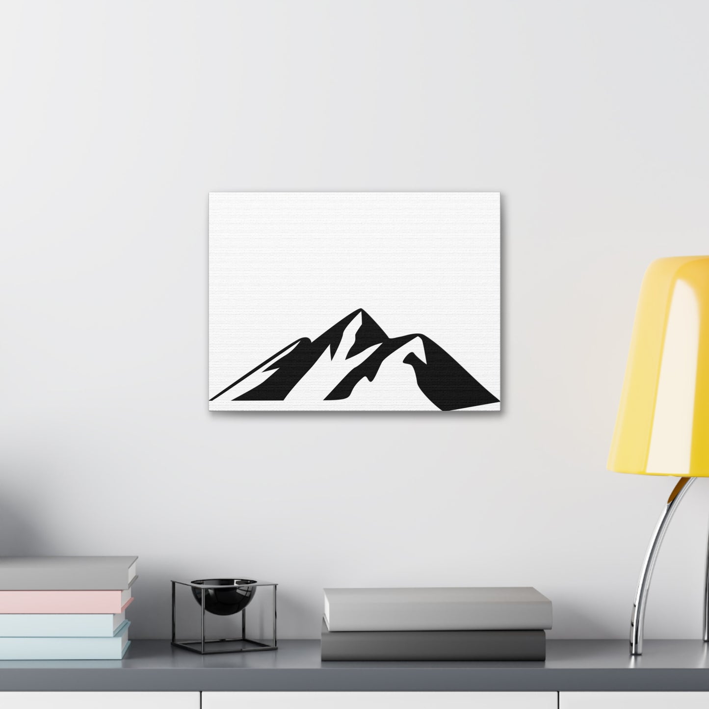 mountains002 - Mountain Silhouette Canvas Art