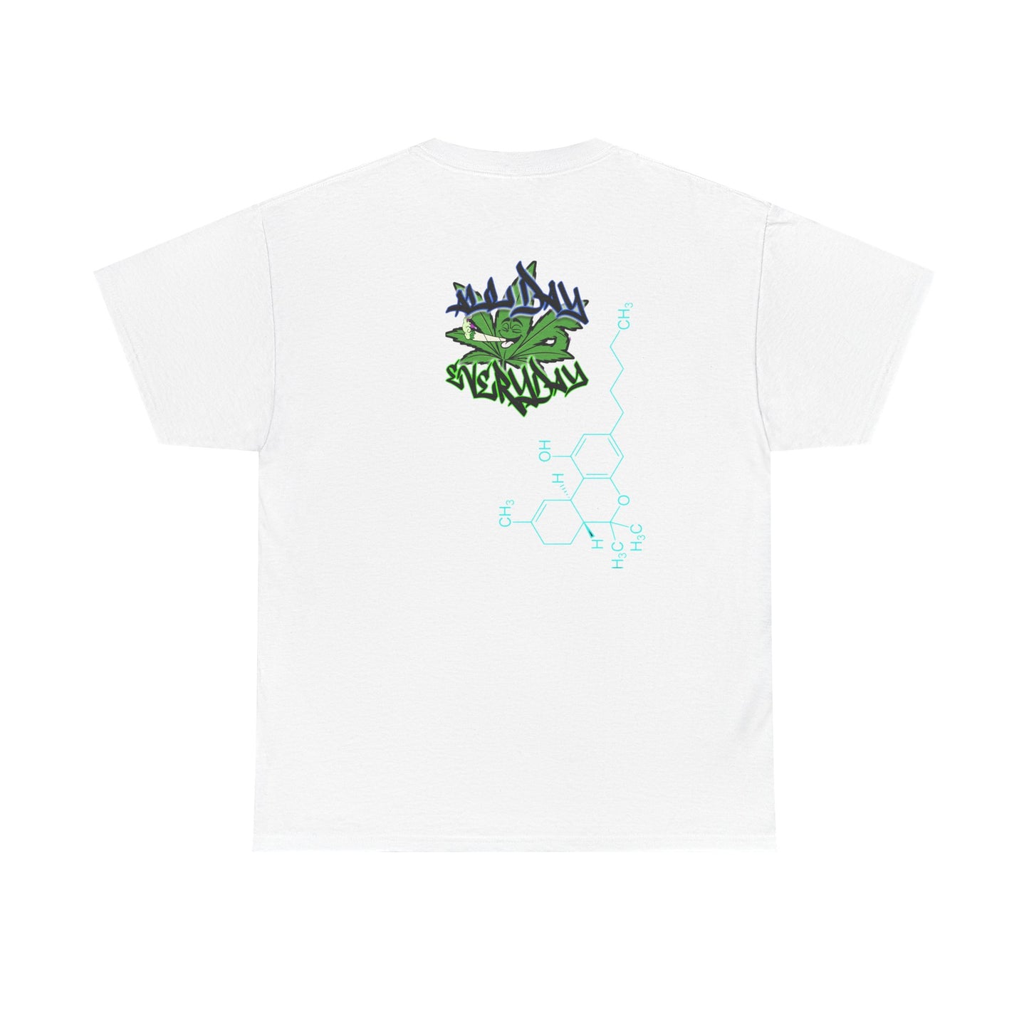 AllDay | Everyday - molecular logo — Green Graffiti Plant Design Chest & Back Print