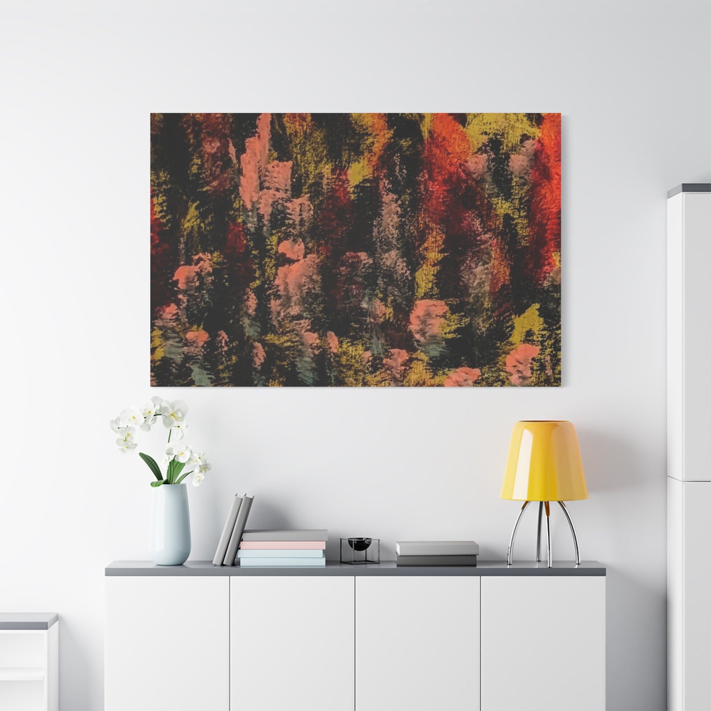 Autumn Forest Abstract — Matte Stretched Canvas