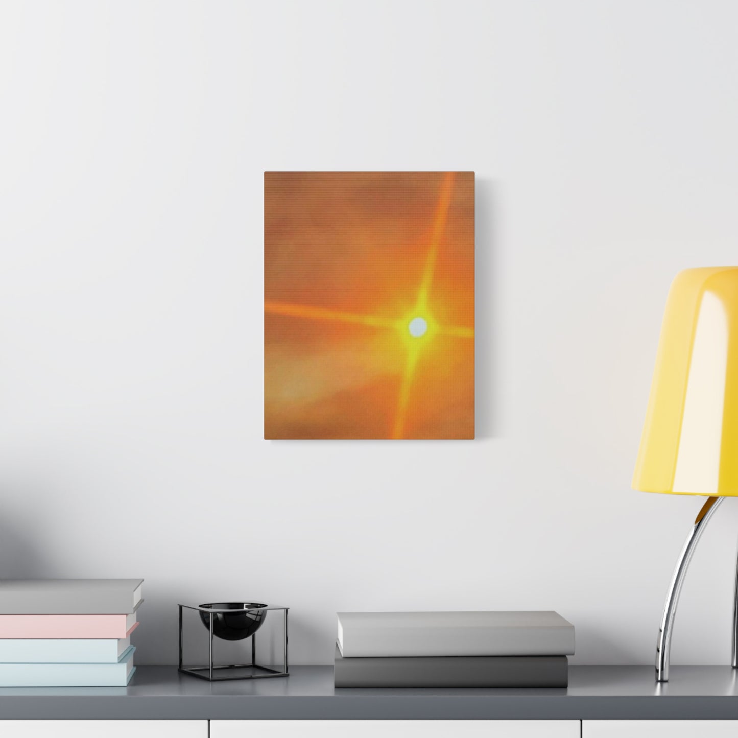Sunburst Sunset Canvas Print — Warm Abstract Wall Art