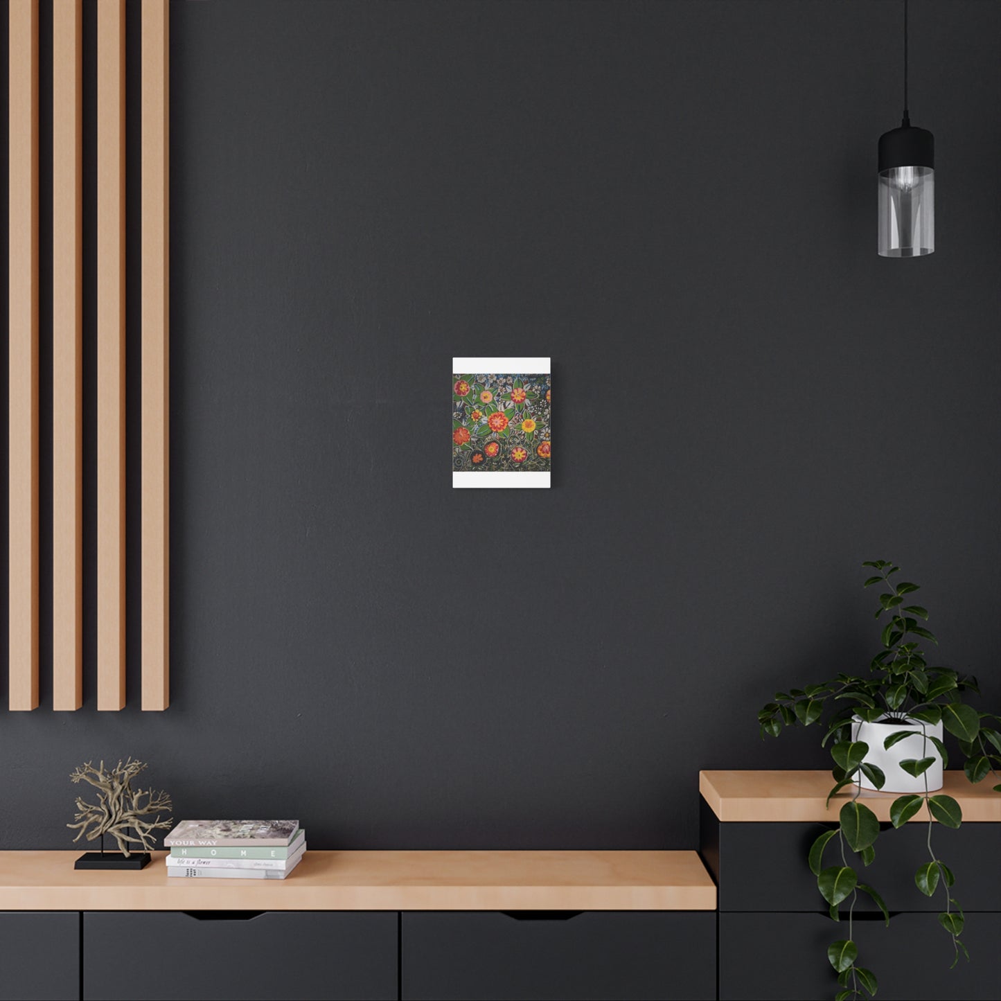 Urban_gardening-04 - Floral Pop Matte Stretched Canvas – Colorful Hand-Painted Garden Wall Art