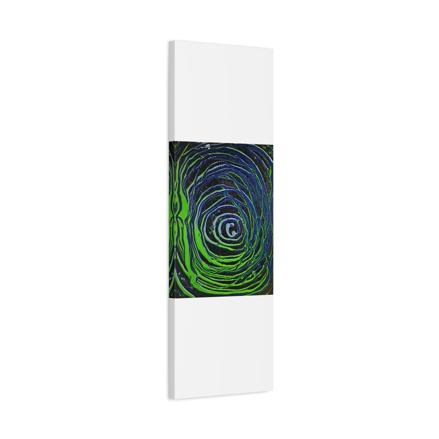 Abstract Green Swirl Matte Canvas Art — Stretched 1.25" Wall Décor