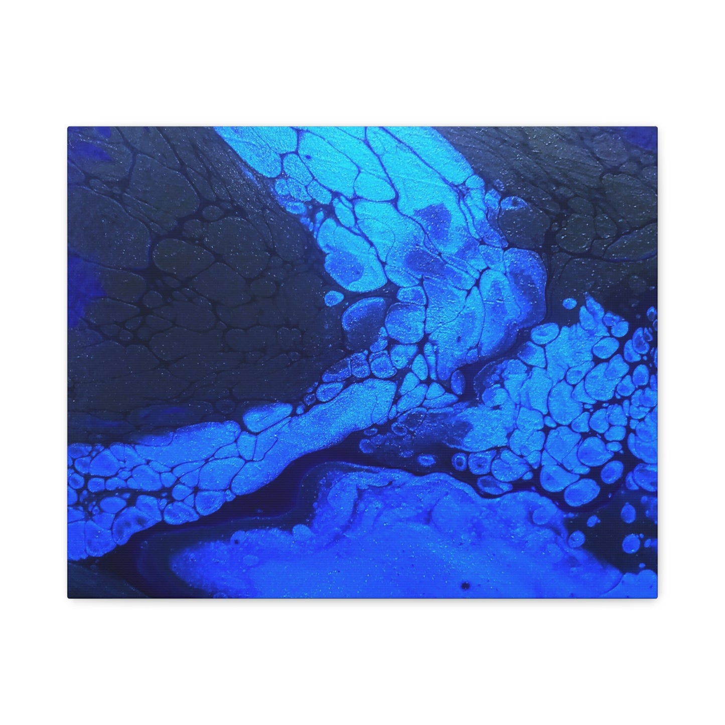 Abstract Blue Ocean Canvas Print — Matte Stretched Wall Art