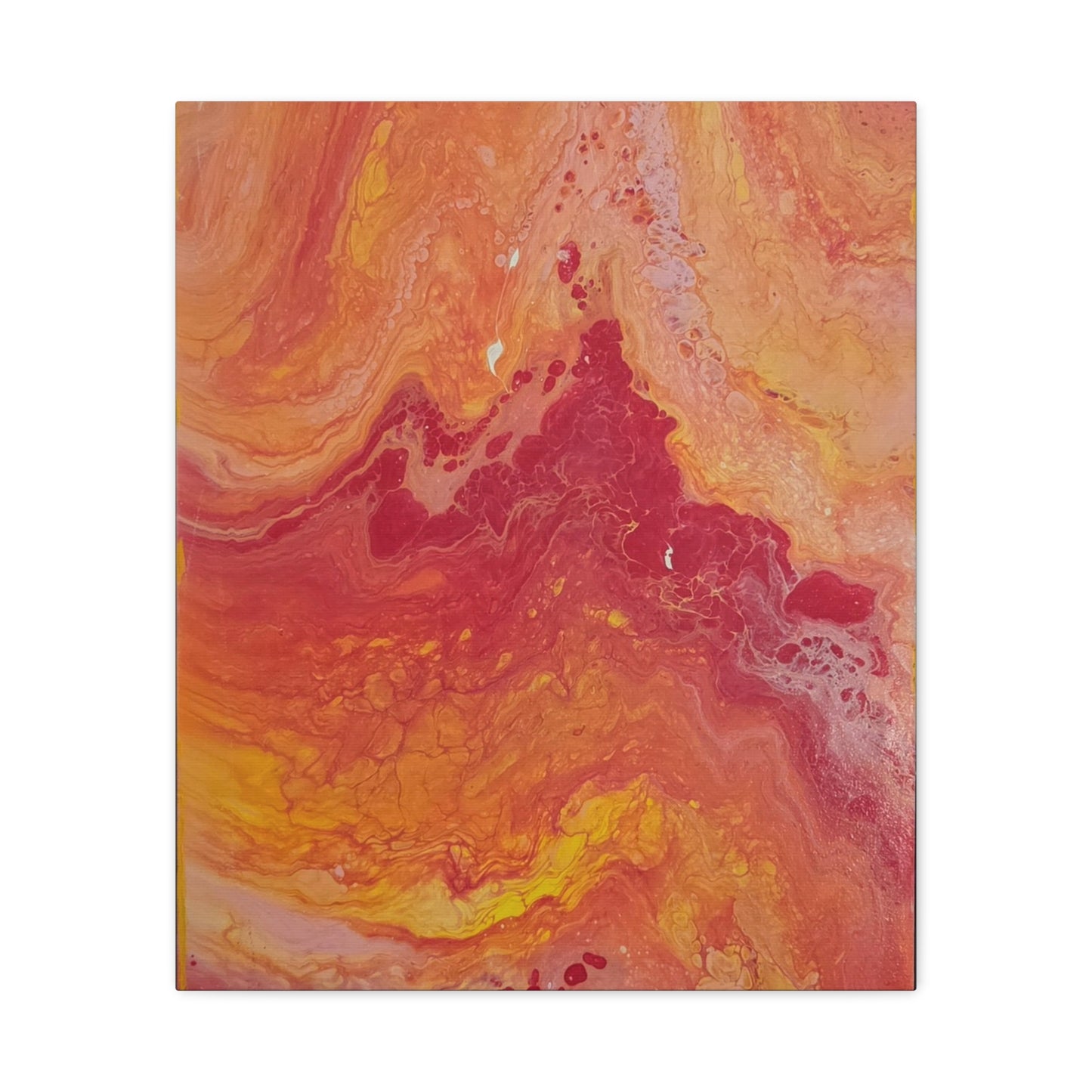 Abstract Pepto Popured - Sunset Swirl Matte Canvas Art - Stretched 1.25"