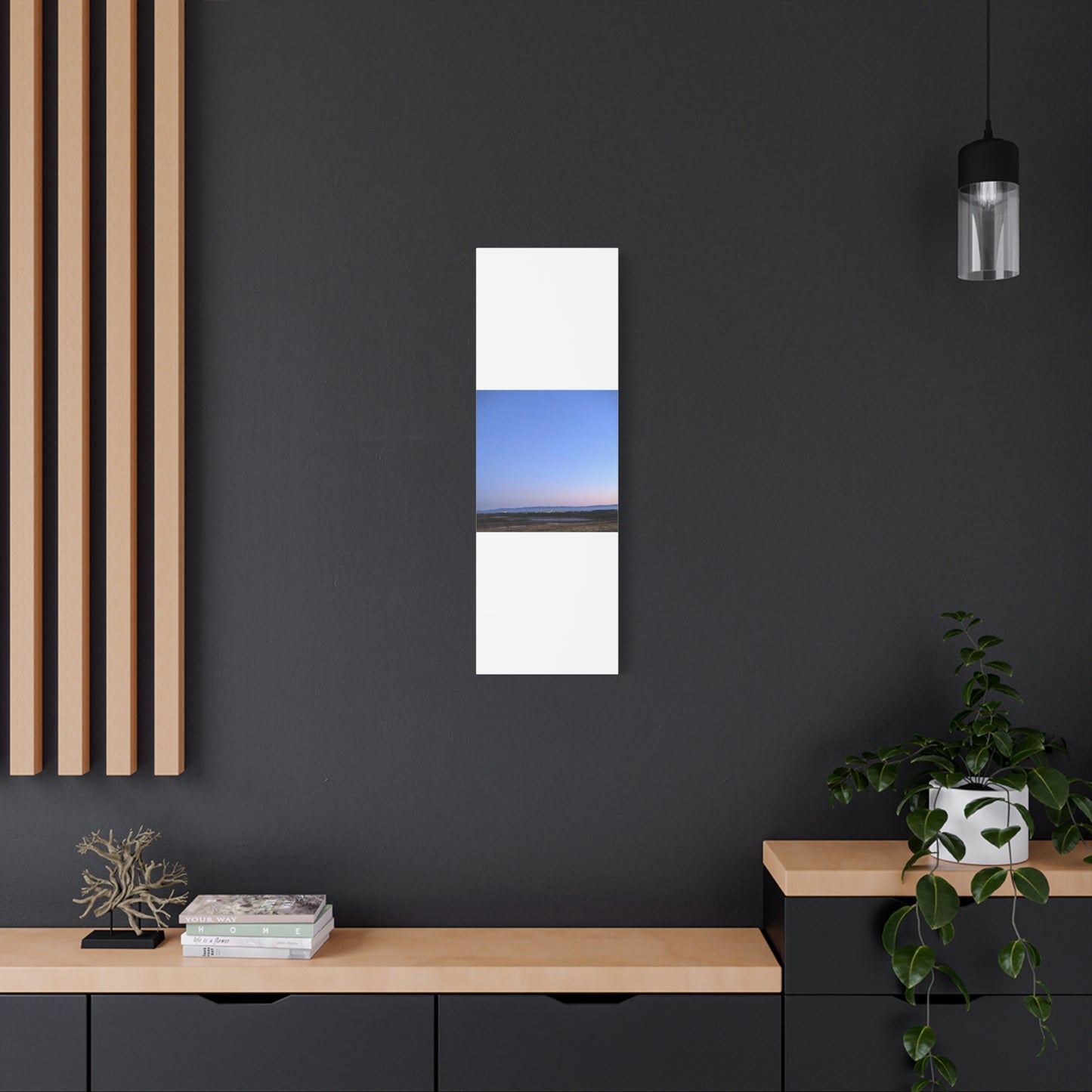 Serene Blue Horizon Matte Canvas Print — Stretched Wall Art