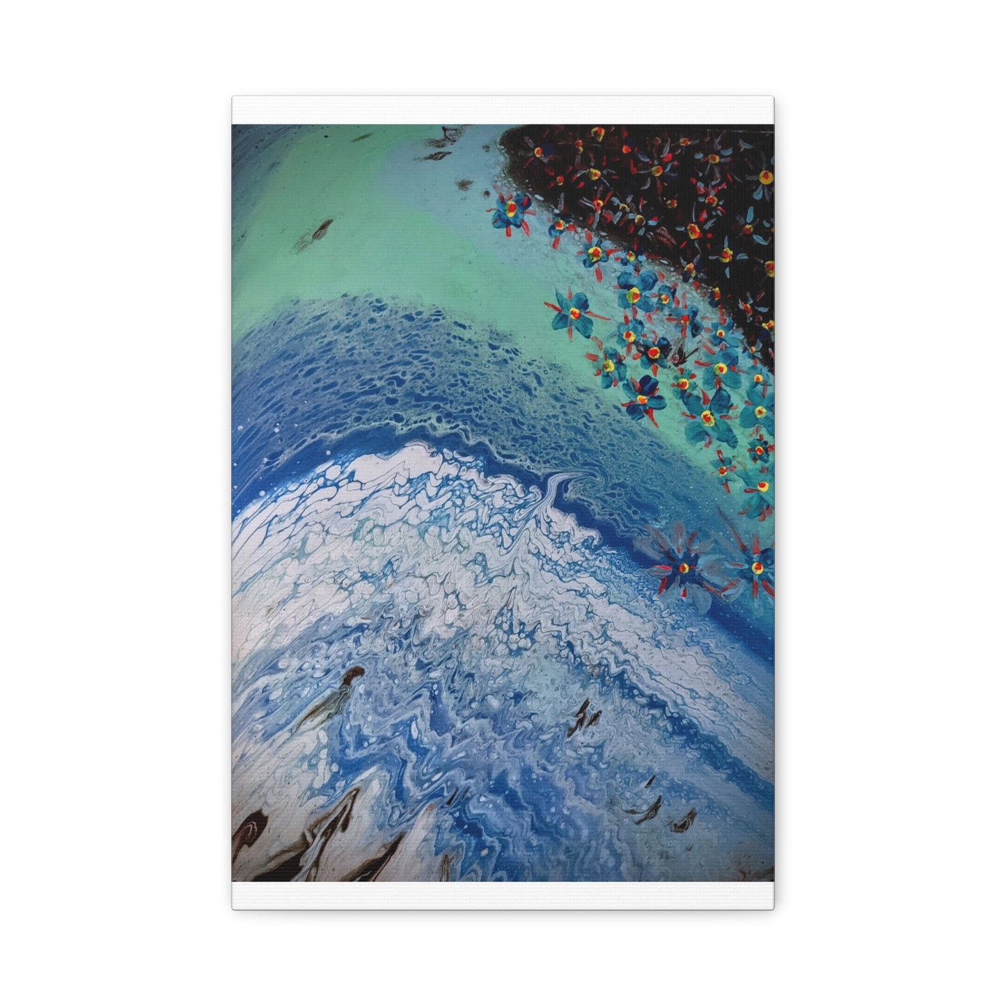 floetrol&flowers - Abstract Matte Canvas Print — Floral Accents Stretched Wall Art
