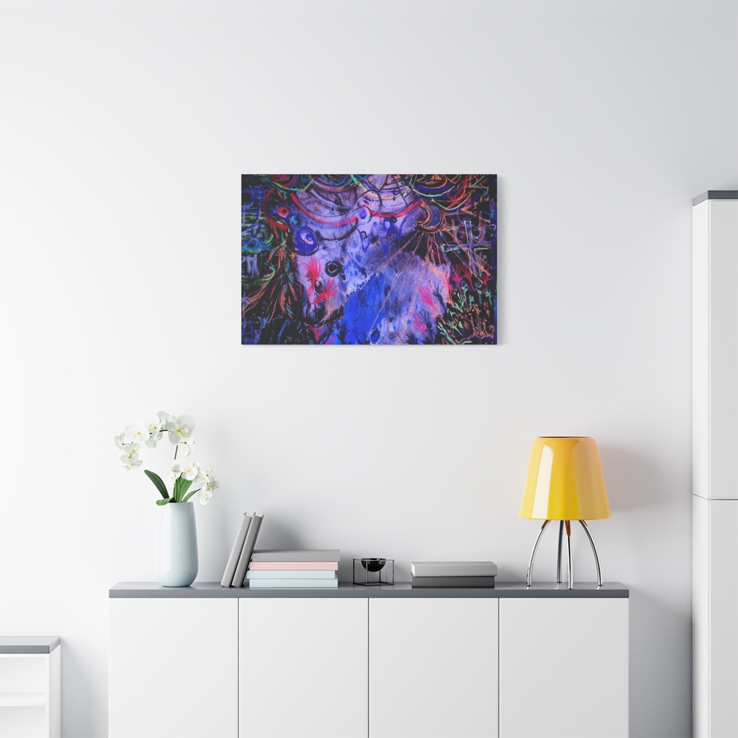 soul_extractions - Abstract Neon Canvas Art - Vibrant Psychedelic Wall Decor