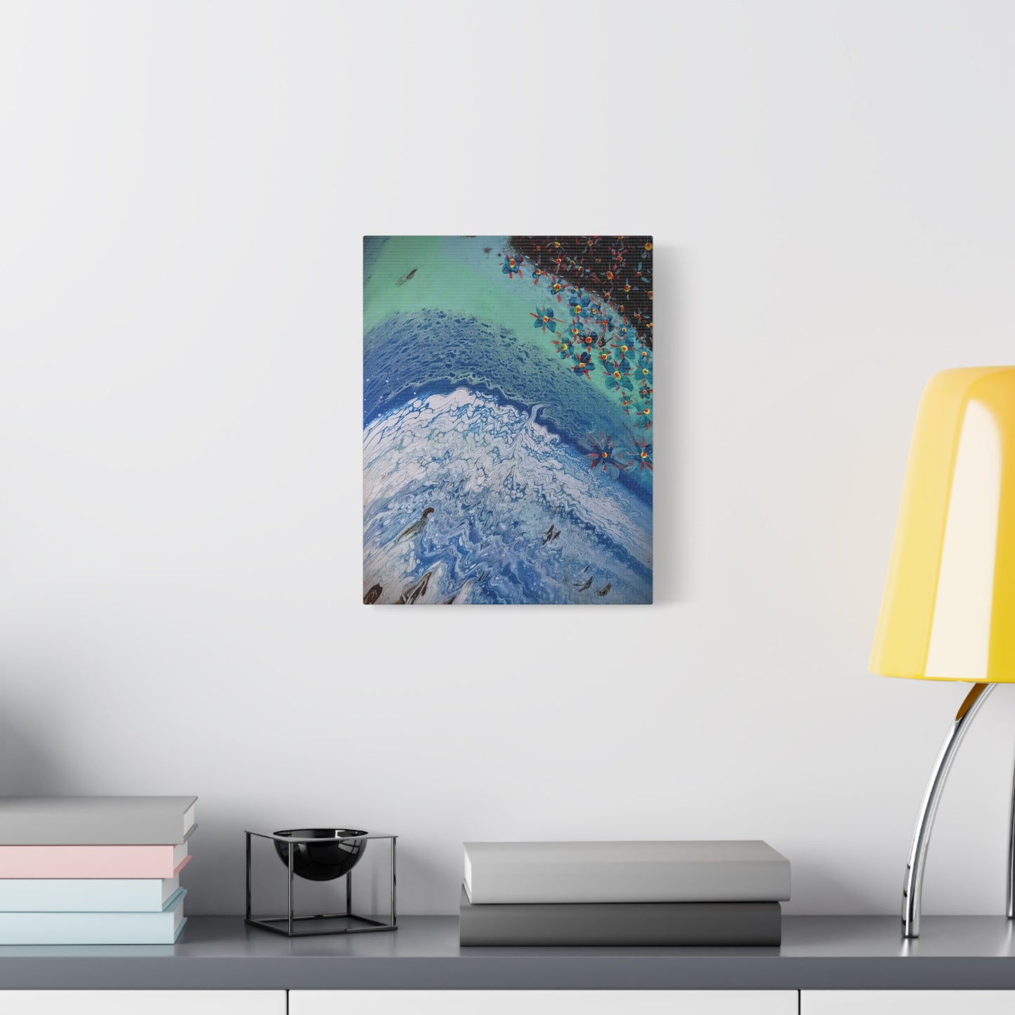 floetrol&flowers - Abstract Matte Canvas Print — Floral Accents Stretched Wall Art