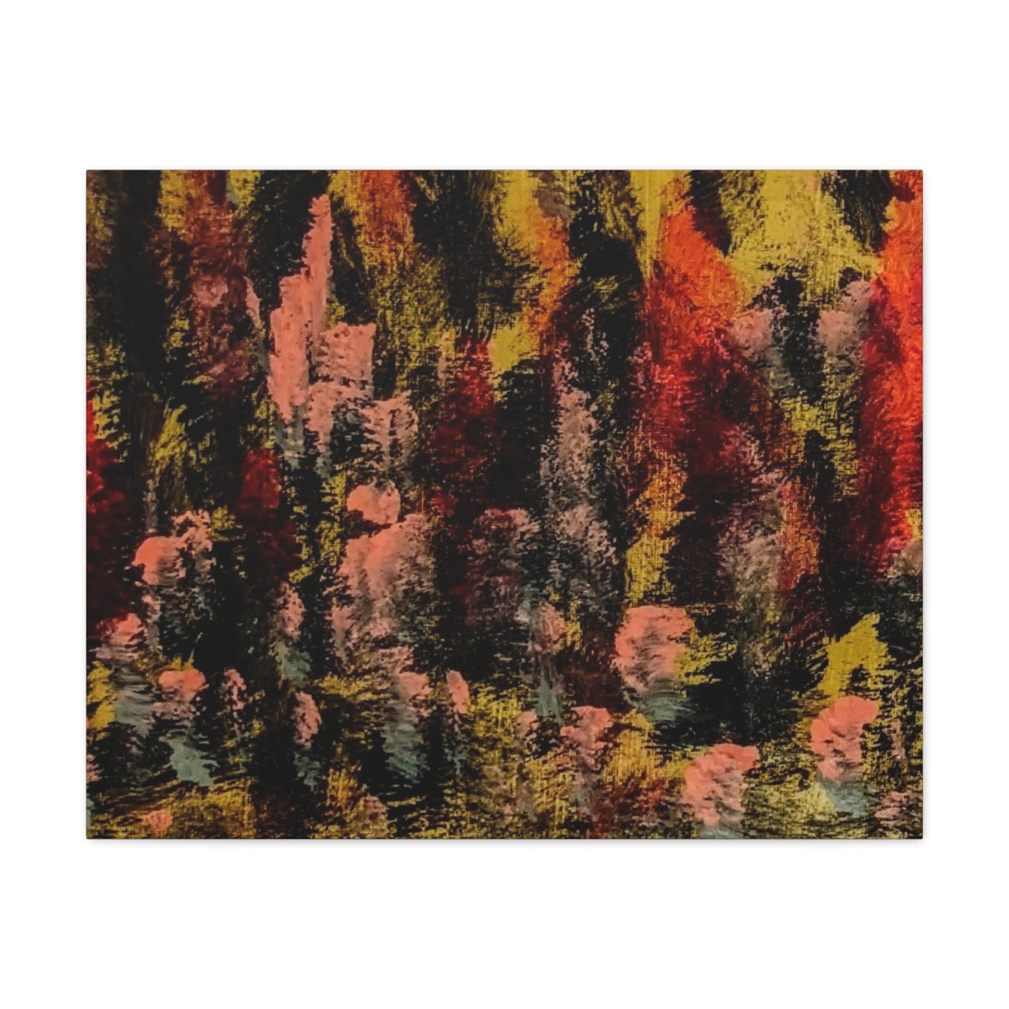 Autumn Forest Abstract — Matte Stretched Canvas